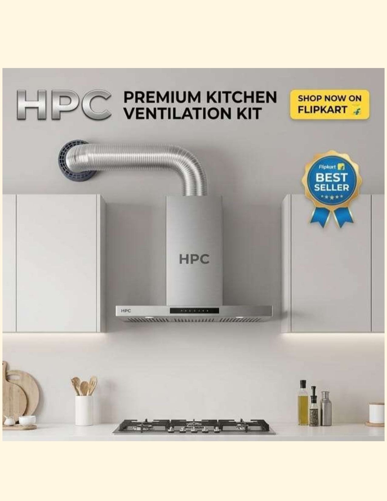 Kitchen Chimney Exhaust Duct Aluminium Pipe Kit 007 1000 CMH 60 cm Chimney-image-29