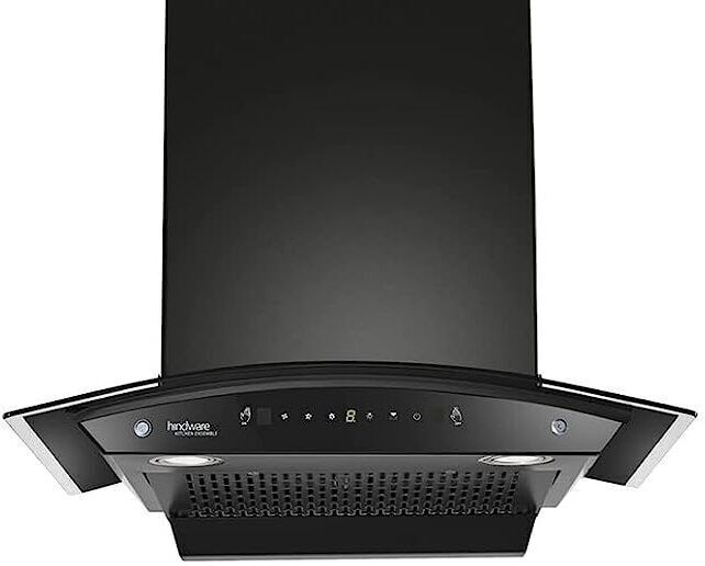 Divina Black 60 cm Auto Clean Wall Mounted Black 1200 CMH Chimney-image-25