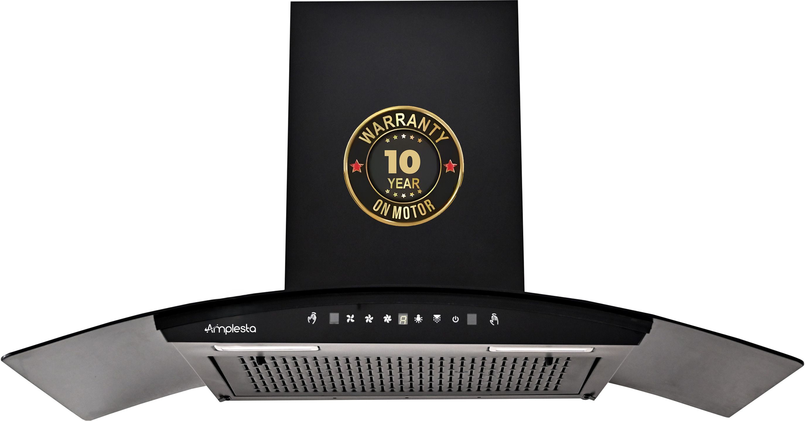 New Stella Auto Clean Curved 90cm, Touch & Gesture Control, Filterless 1350 CMH 90 cm Auto Clean Chimney-image-2