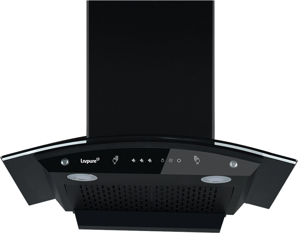 livpure Swift-60 Auto Clean Curved Glass 60 cm| 6 Years Motor Warranty|Heat Autoclean| Gesture Control| Filterless|Powerful Suction | Low Noise Wall Mounted Black 1400 CMH Chimney-picture-46