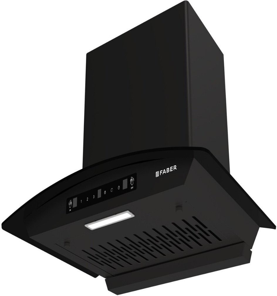 faber HOOD VENICE IN HC SC FL BK 60 Auto Clean Wall Mounted Black 1200 CMH Chimney-picture-46
