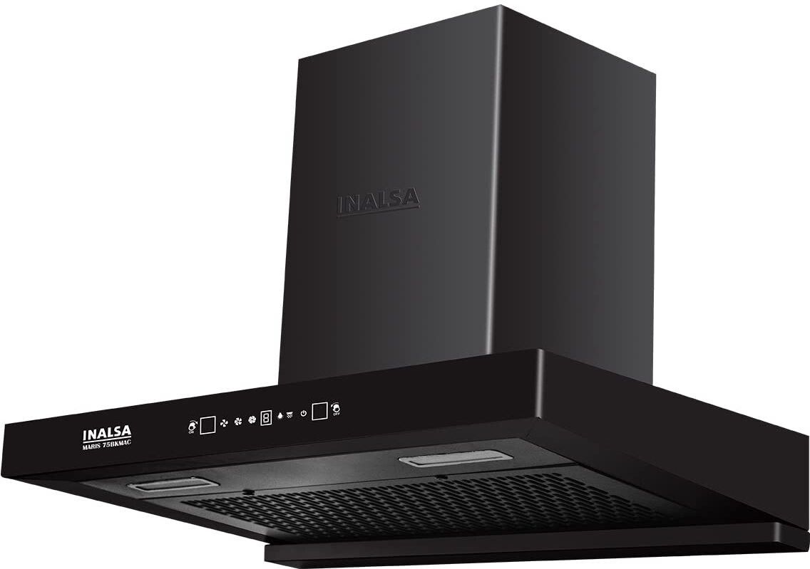 Maris 75BKMAC 1350 m³/hr Motion Sensor, Filterless , Touch Control Kitchen Auto Clean Wall Mounted Black 1350 CMH Chimney-image-5