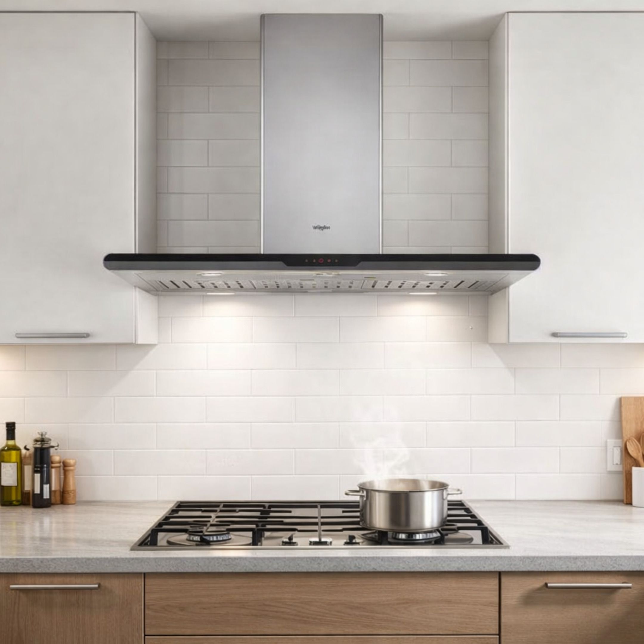 whirlpool ACTI FRESH 9W TB HOOD- Wall Mounted Kitchen Chimney Wall Mounted Silver 1150 CMH Chimney-picture-24