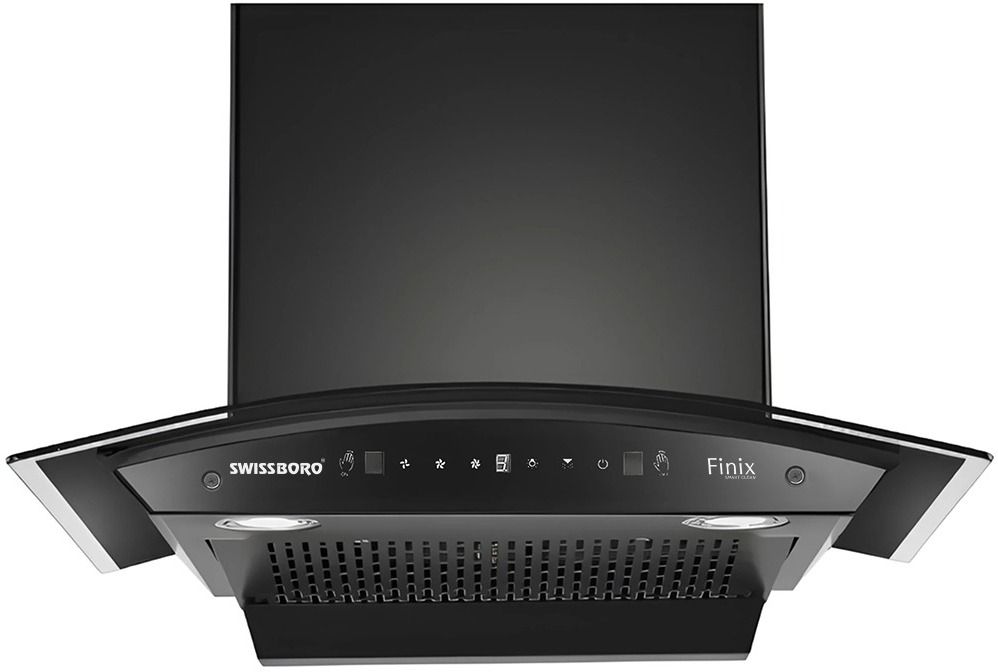 swissboro SBFX-BLK60 Auto Clean Wall Mounted Black 1350 CMH Chimney-picture-19