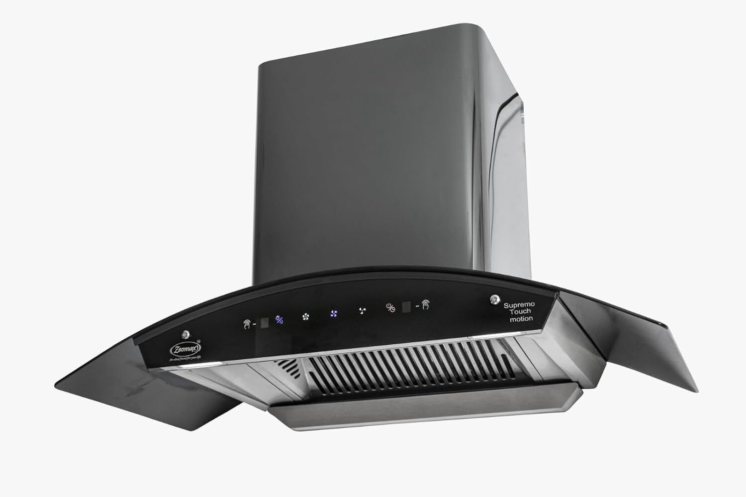 SUPPREMO TOUCH MOTION 90 Auto Clean Ceiling Mounted Black 1850 CMH Chimney-image-35