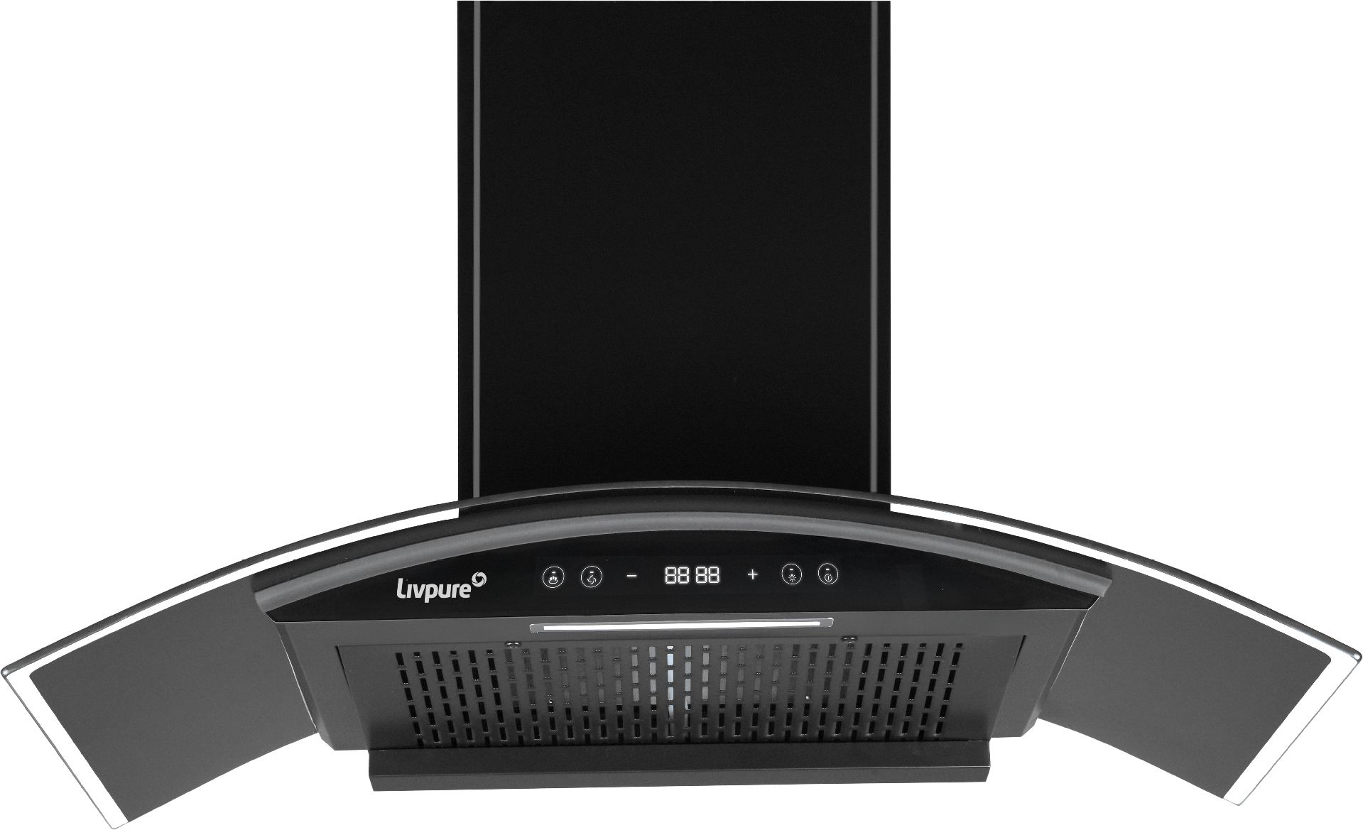 livpure ETERNA-BLDC-90-FL-HAC Auto Clean Wall Mounted BLACK 1400 CMH Chimney-picture-0