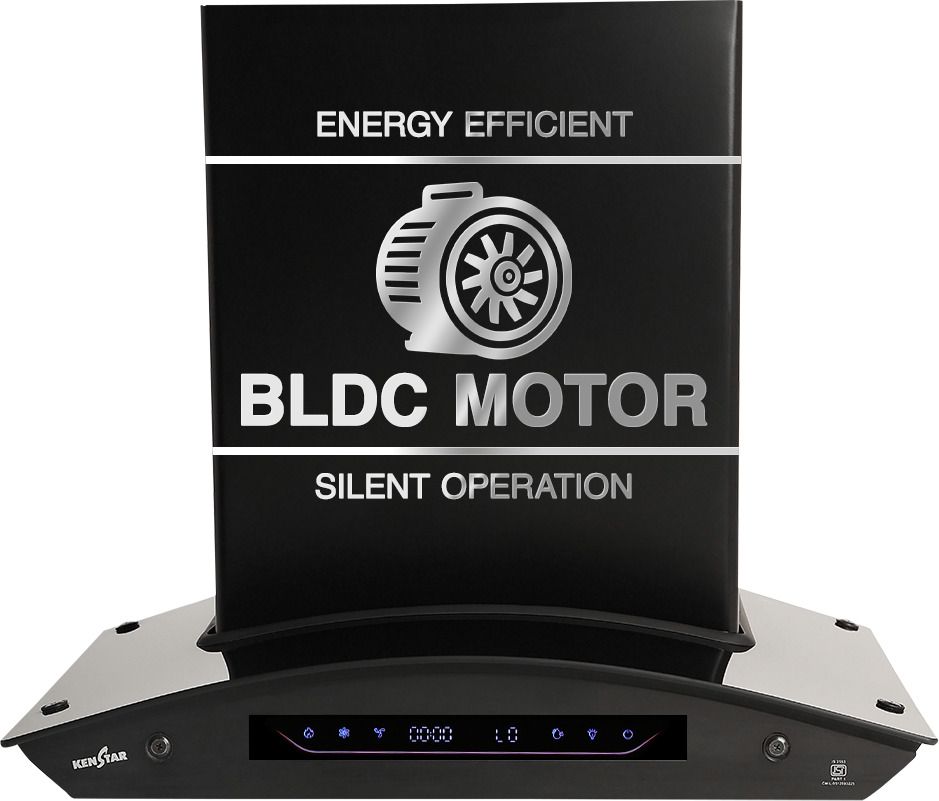 kenstar AeroGlide BLDC CURVE 60 CM Auto Clean Filterless Auto-clean Chimney With BLDC Motor 10 Speed Touch & Gesture Control Powerful Suction Low Noise Wall Mounted Black 1500 CMH Chimney-picture-14