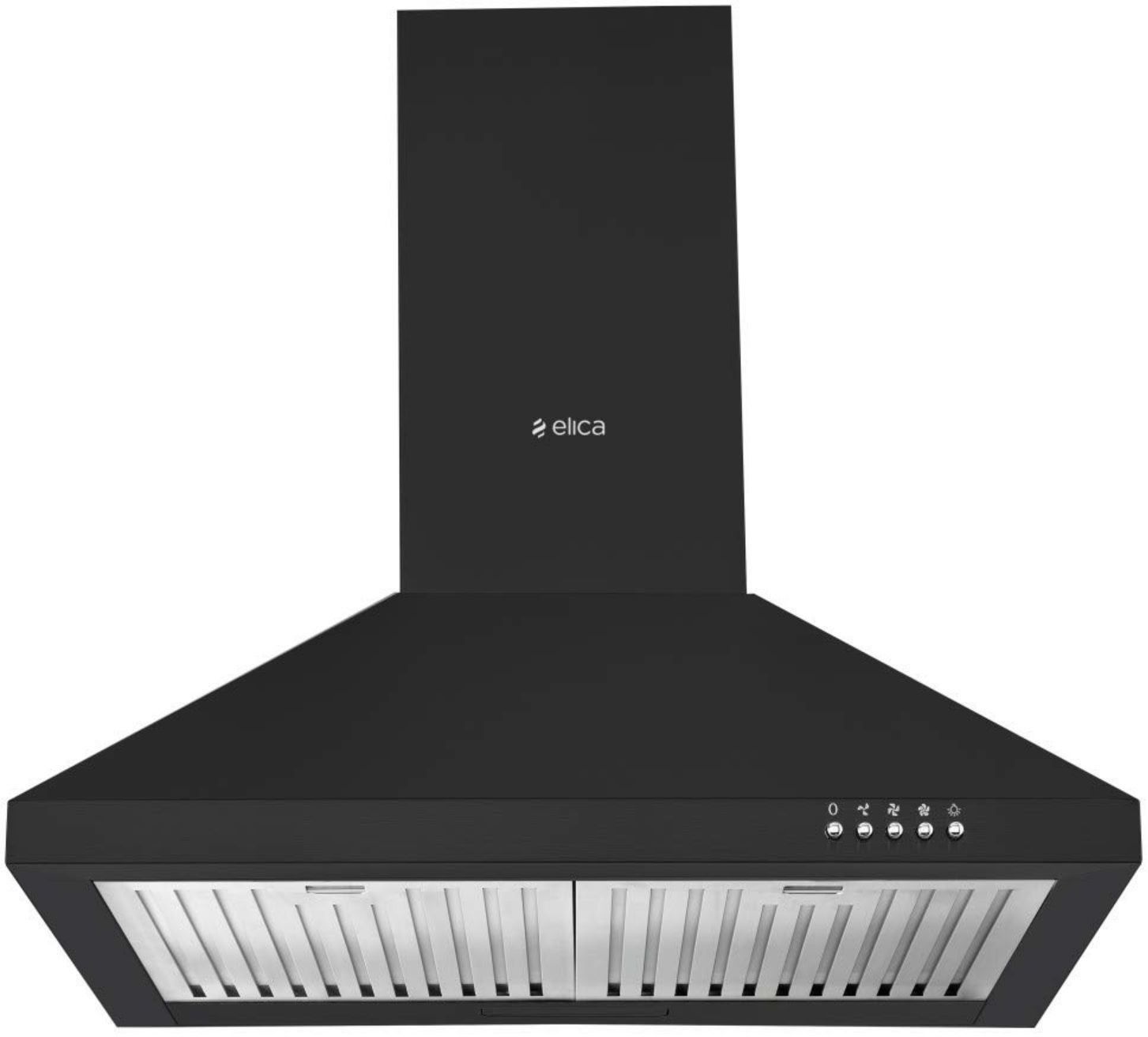ACE 260 NERO Pyramid Shape 60cm| 5 Years Motor Warranty| 3 Layer Baffle filter|Powerful suction |Low Noise | LED Lamp | Push Button Control Wall Mounted Black 1100 CMH Chimney-image-20