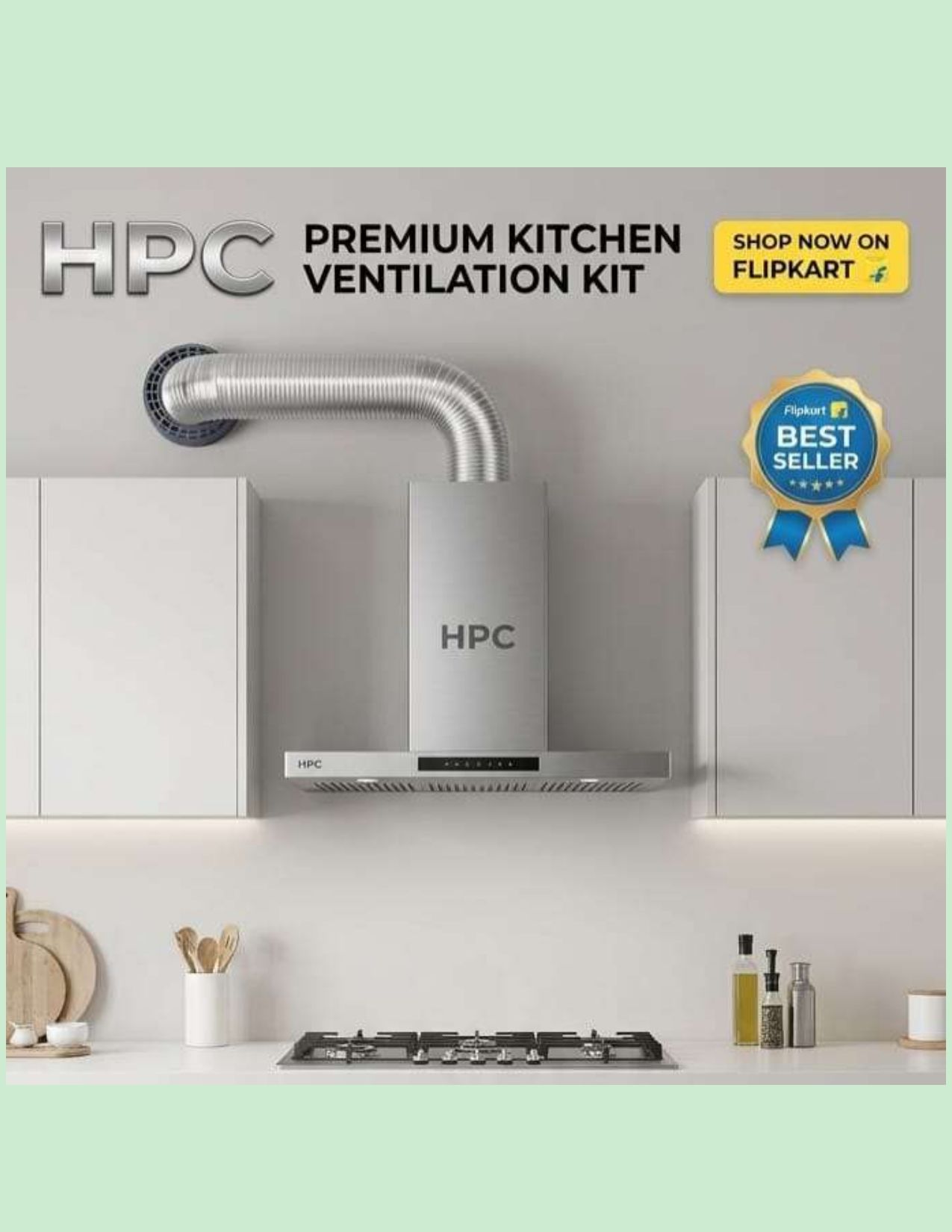 Kitchen Chimney Exhaust Duct Aluminium Pipe Kit 050 1000 CMH 60 cm Chimney-image-31