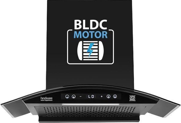 Ripple Neo BLDC 75 IN Auto Clean | Curved | Filterless | Touch Control | Motion Sensor | Energy Efficient LED Light | Powerful Suction | Wall Mounted Black 1400 CMH Chimney-image-45