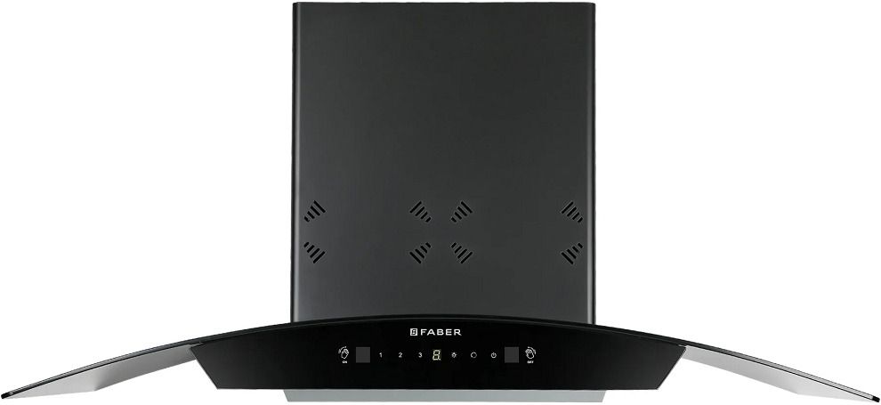 HOOD ORIENT 3D IN HC SC FL BK 90 Auto Clean Curved Glass 90 cm| Touch & Gesture Control| Autoclean| Filterless|Powerful 3 way suction| Low Noise Wall Mounted Black 1250 CMH Chimney-image-9