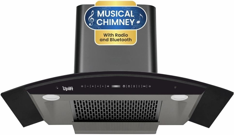 Disco 90 Musical Smart Auto Clean Wall Mounted Black 1550 CMH Chimney-image-35