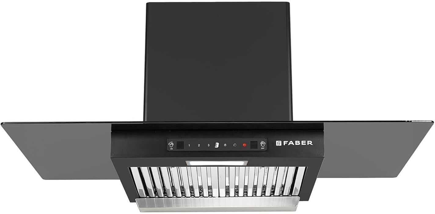 faber HOOD MERCURY PRO IN HC SC BK BF 90 Auto Clean T-Shape 90cm| Touch & Gesture Control| Autoclean| Filterless| Powerful suction | Low Noise Wall Mounted Black 1200 CMH Chimney-picture-31