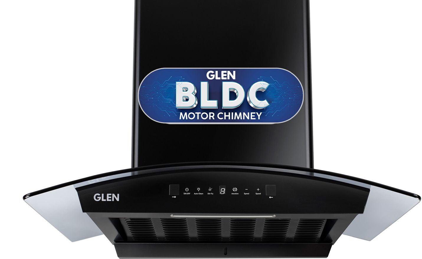 glen ISPA BLDC AC BL 60cm Auto Clean Curved Glass 60 cm|BLDC Motor|Touch & Gesture Control| Autoclean| Filterless|Powerful Suction | Low Noise Wall Mounted Black 1400 CMH Chimney-picture-16
