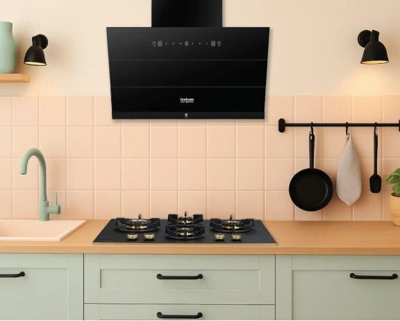 ALDINA 60 Filterless Auto Clean Kitchen Chimney 1350 m³/hr Motion Sensor Auto Clean Wall Mounted black mat 1350 CMH Chimney-image-31
