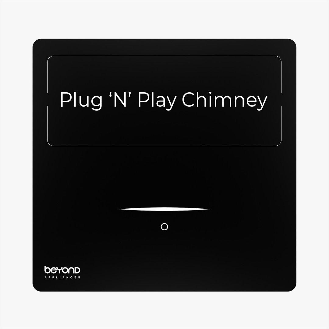 CUBE PLUG AND PLAY CHIMNEY Auto Clean | Auto Clean | 5-Stage Charcoal Activated Filter | Touch Control | 3-way Suction | 48dB Low Noise Wall Mounted Black 1400 CMH Chimney