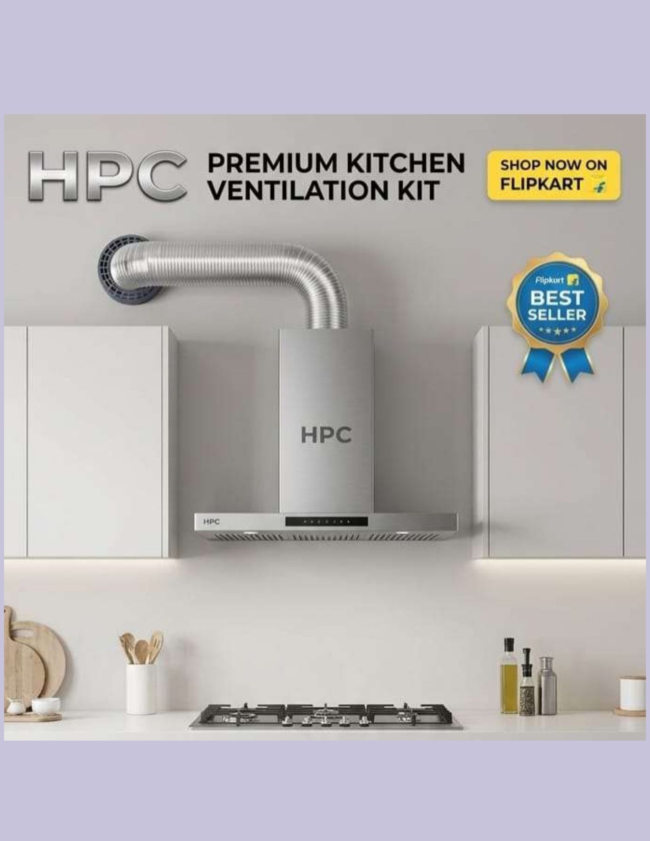 Kitchen Chimney Exhaust Duct Aluminium Pipe Kit 015 1000 CMH 60 cm Chimney-image-28