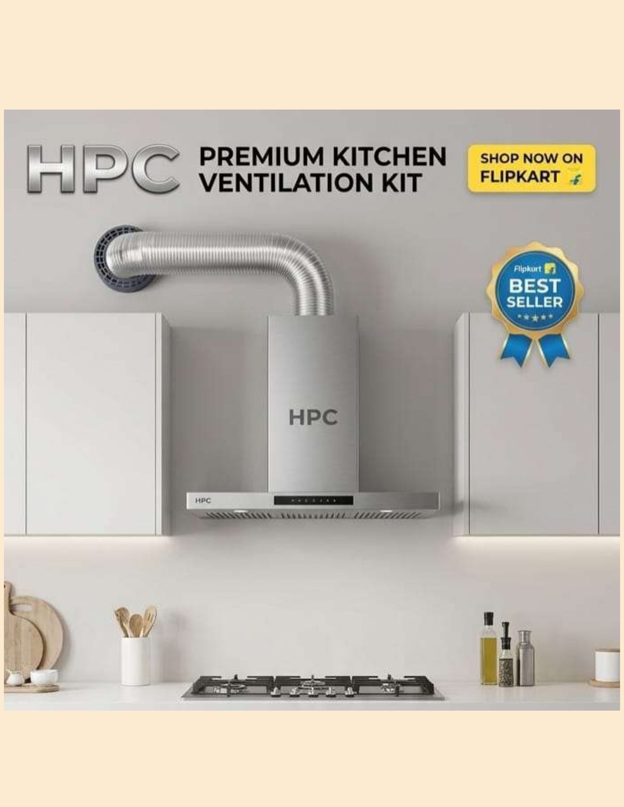 Kitchen Chimney Exhaust Duct Aluminium Pipe Kit 019 1000 CMH 60 cm Chimney-image-30