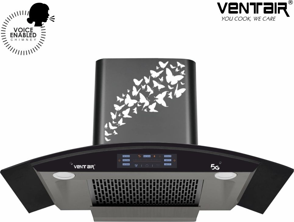 Velocity 5G 90 Voice Enabled Smart Auto Clean Wall Mounted Black 1400 CMH Chimney-image-26