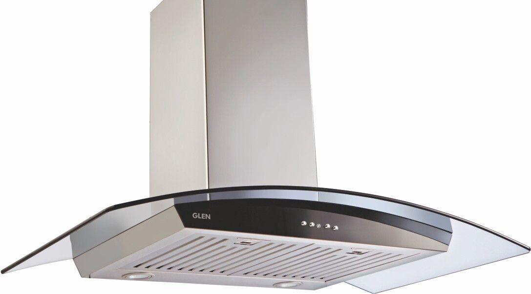 glen CH6071GF90BFLTW Wall Mounted Silver 1250 CMH Chimney-picture-9