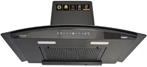 SONET 90 Auto Clean Ceiling Mounted Black 1550 CMH Chimney-image-41