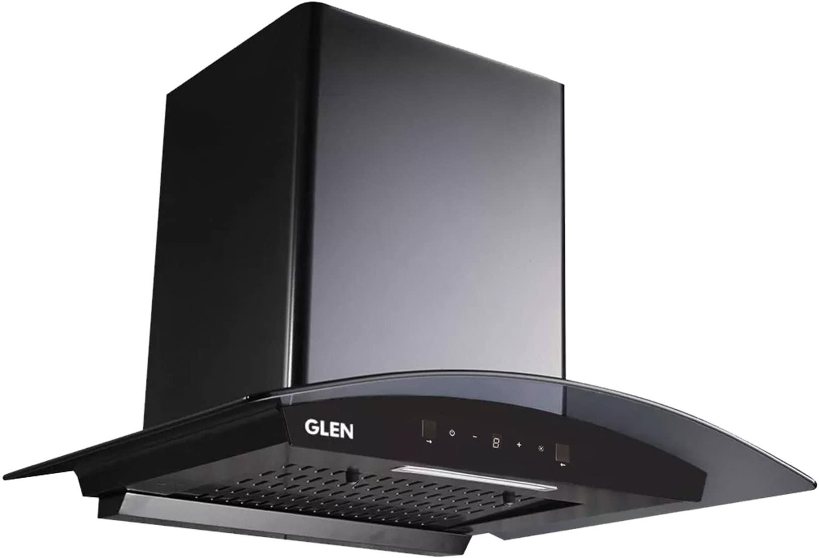 Curved Glass filterless Chimney 60Cm,Motion Sensor Control With Digital Display Auto Clean Wall Mounted BLACK 1200 CMH Chimney-image-17