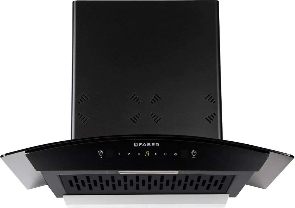 HOOD ORIENT 3D IN HC SC FL BK 60 Auto Clean Curved Glass 60 cm| Touch & Gesture Control| Autoclean| Filterless|Powerful 3 way suction| Low Noise Wall Mounted Black 1250 CMH Chimney-image-8