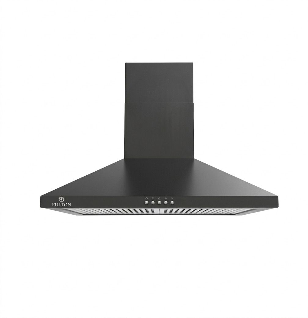 Pyramid Shape 75cm Chimney Wall Mounted BLACK 1220 CMH Chimney-image-17