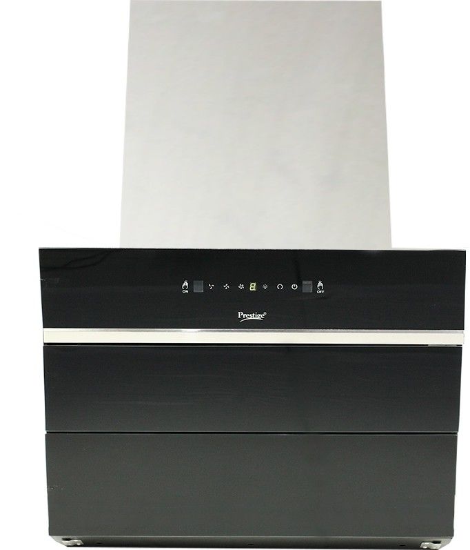 prestige Zara 600 Glass Kitchen Hood with Revolutionary Motion sensor, 1100m3/HR Suction Auto Clean Wall Mounted Silver, Black 1100 CMH Chimney-picture-48