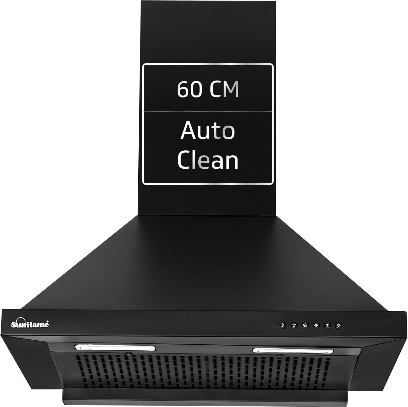 sunflame Maleo Filterless Auto Clean 60 cm Auto Clean Wall Mounted Black 1200 CMH Chimney-picture-26