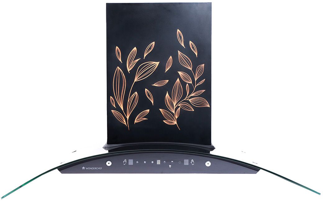 Ruby Curve Flora 90 cm Auto Clean Wall Mounted Black 1200 CMH Chimney-image-33