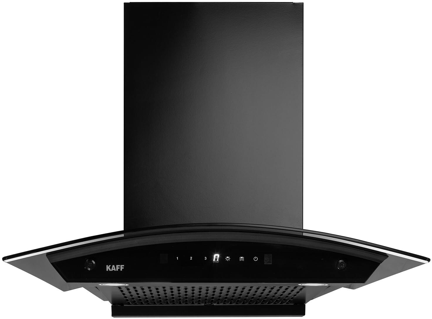 kaff KEC60A Curve Glass Chimney 60 CM Auto Clean Wall Mounted Grey 1450 CMH Chimney-picture-29