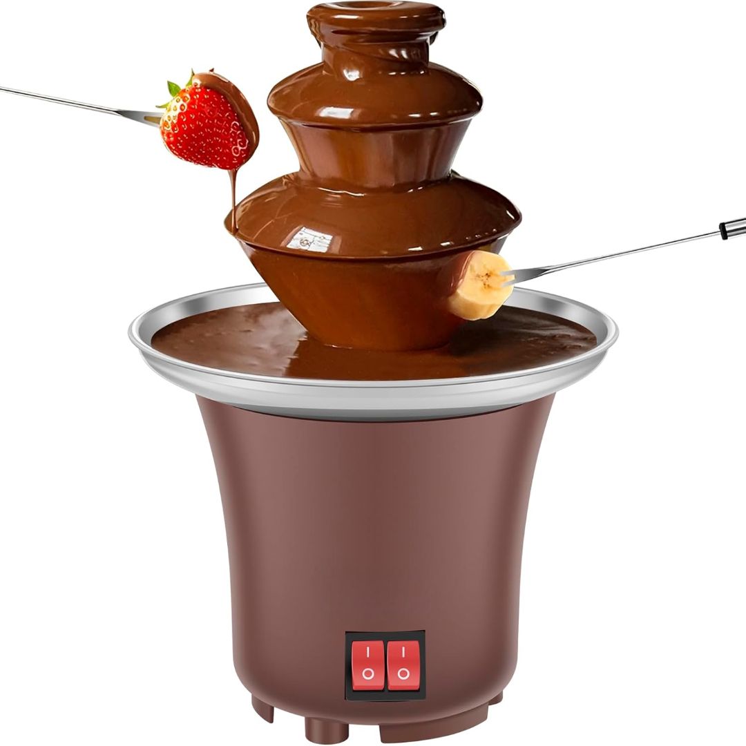 edbiret 3 Tier Electric Chocolate Fondue Fountain Machine Chocolate Fountain Maker-picture-2