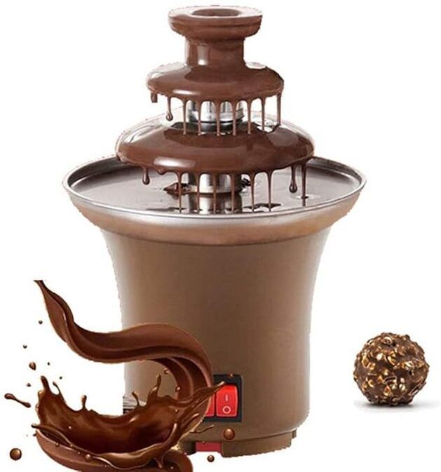 ChocoFlow Mini Fountain – Compact 3-Tier Chocolate Fondue Machine Chocolate Fountain Maker