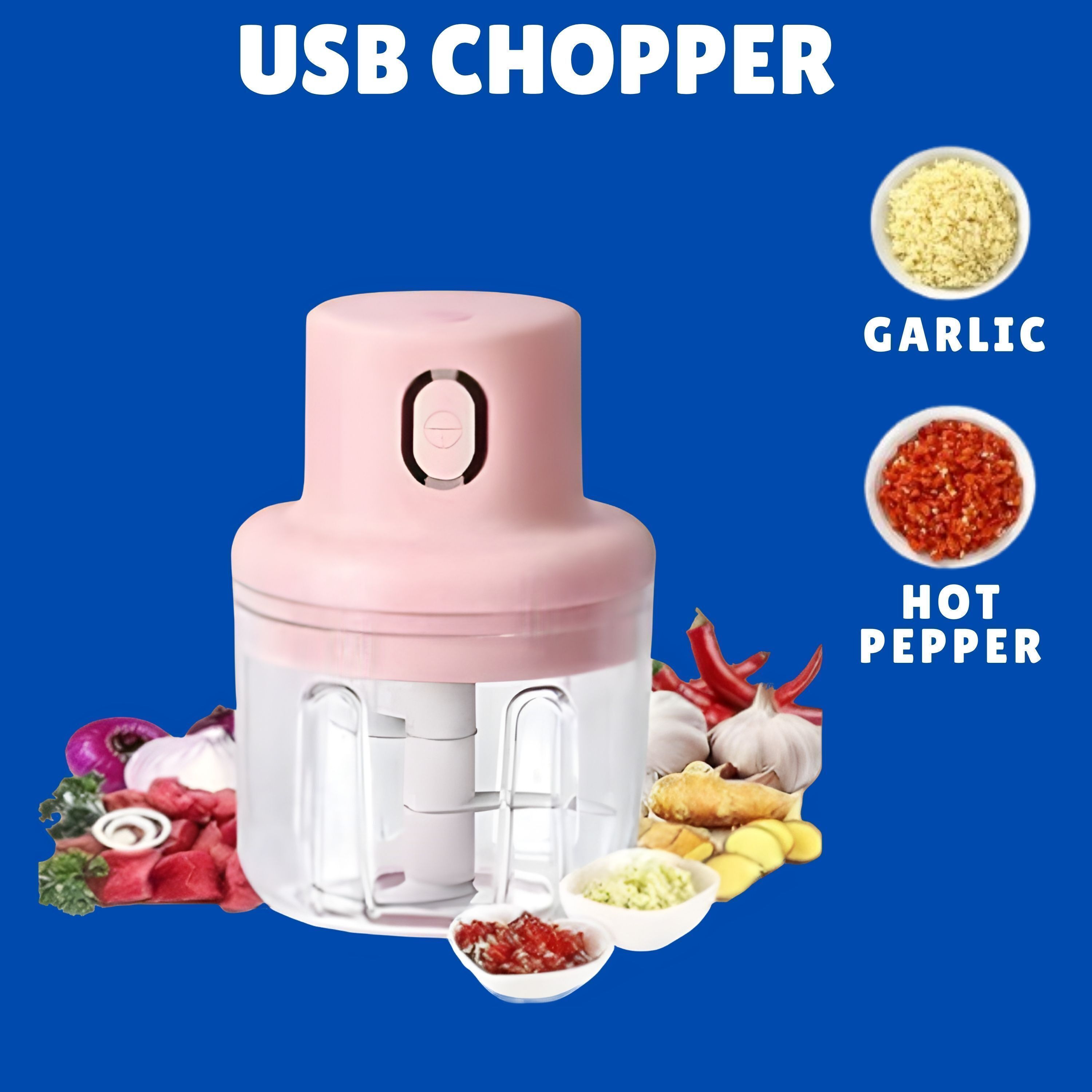 princemarkett N01-Chopper Portable Electric Food Chopper Mini Kitchen Tool for Meal xz297 Electric Vegetable & Fruit Chopper-picture-34