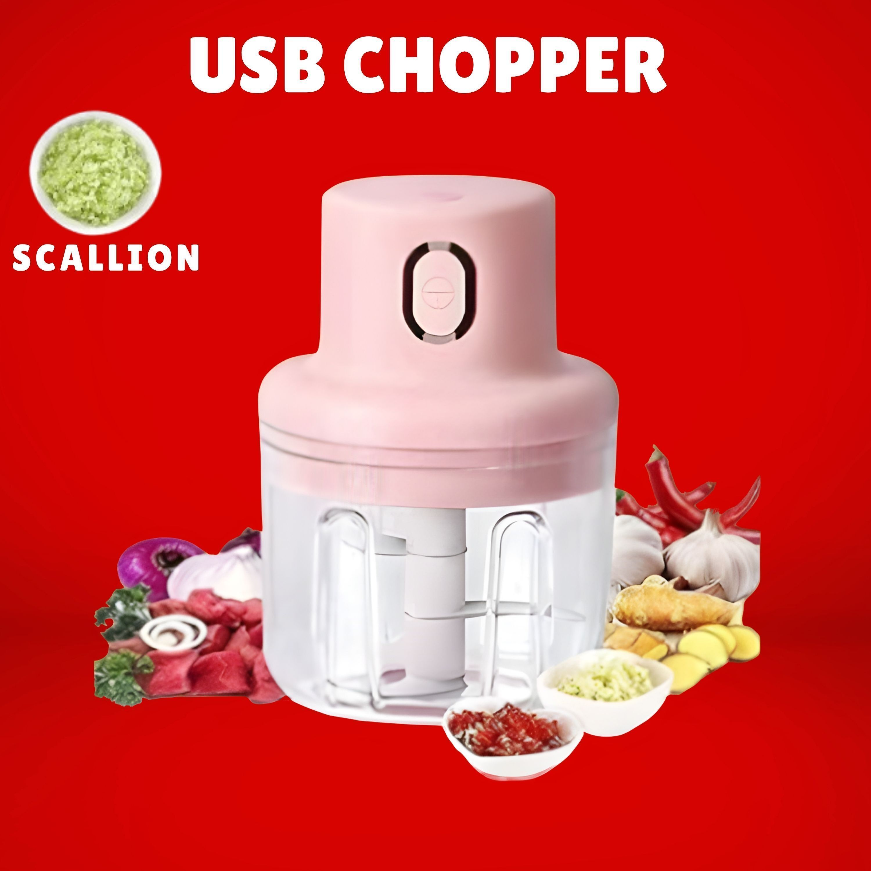 radhe Electric Chopper, Rechargeable Chopper for Kitchen Vegetable & Onion Garlic I201 Electric Vegetable & Fruit Chopper-picture-11