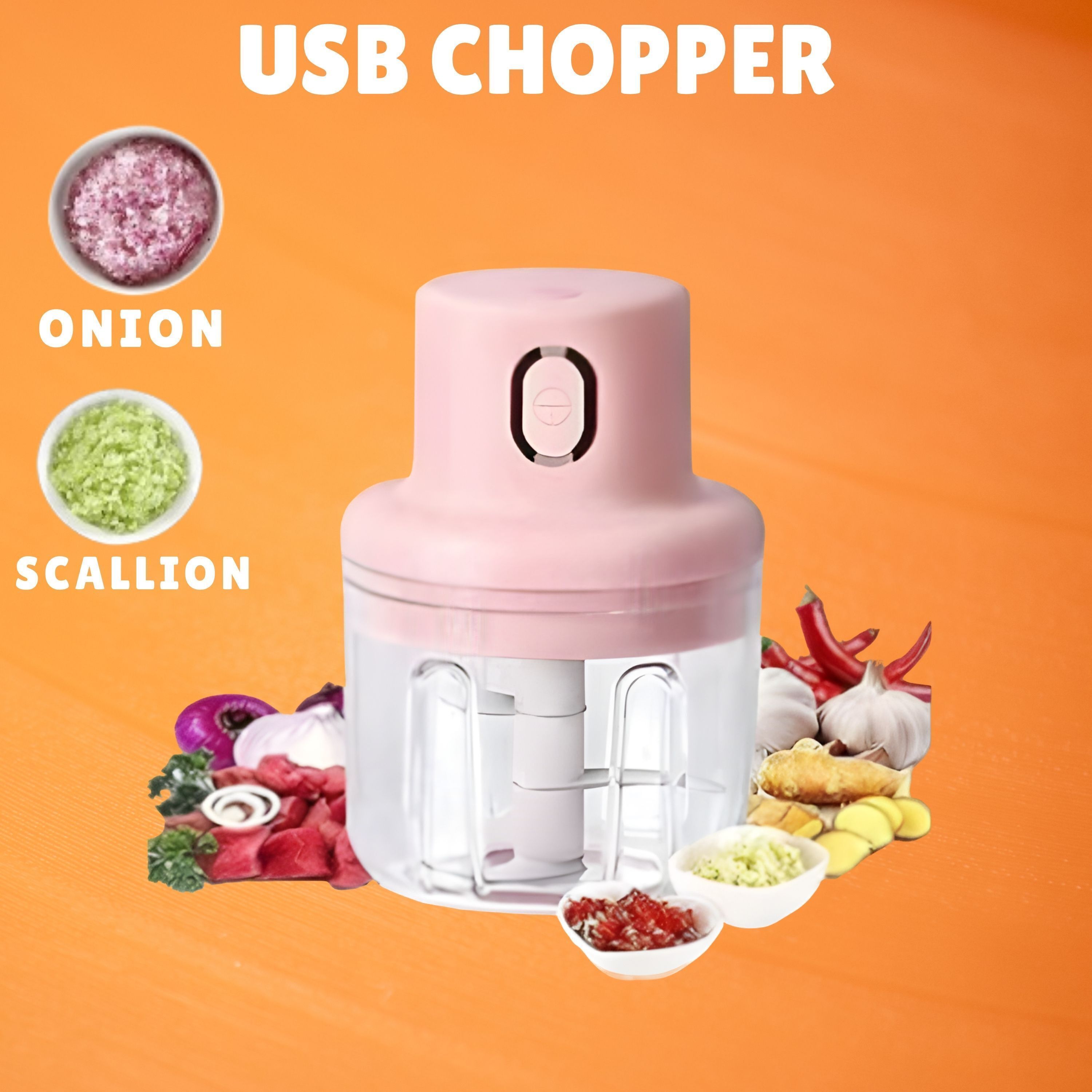 radhe Electric Chopper, Rechargeable Chopper for Kitchen Vegetable & Onion Garlic B262 Electric Vegetable & Fruit Chopper-picture-10