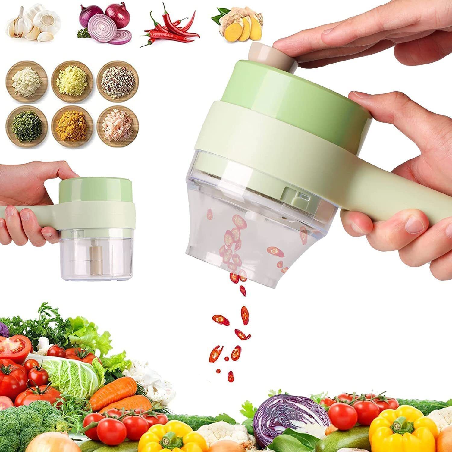 New Kitchen Modular 4 in 1 HandheldVegetable Electric Food Chopper Electric Vegetable & Fruit Chopper-image-8