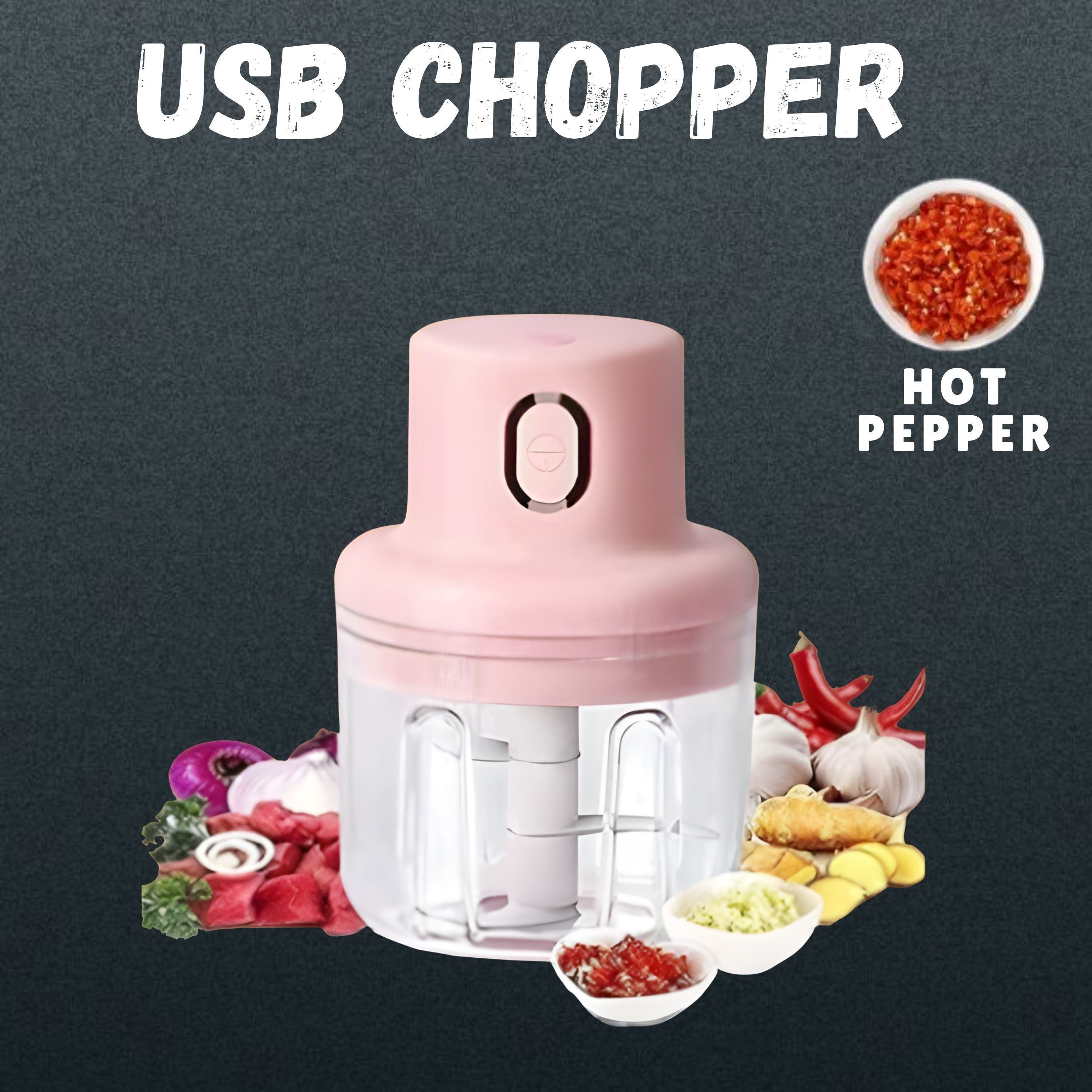 radhe Electric Chopper, Rechargeable Chopper for Kitchen Vegetable & Onion Garlic I167 Electric Vegetable & Fruit Chopper-picture-6