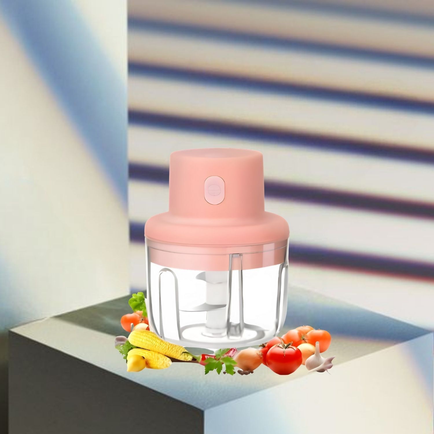 Electric Chopper, Rechargeable Chopper for Home & Kitchen Vegetable, FruitD348 Electric Vegetable & Fruit Chopper-image-24