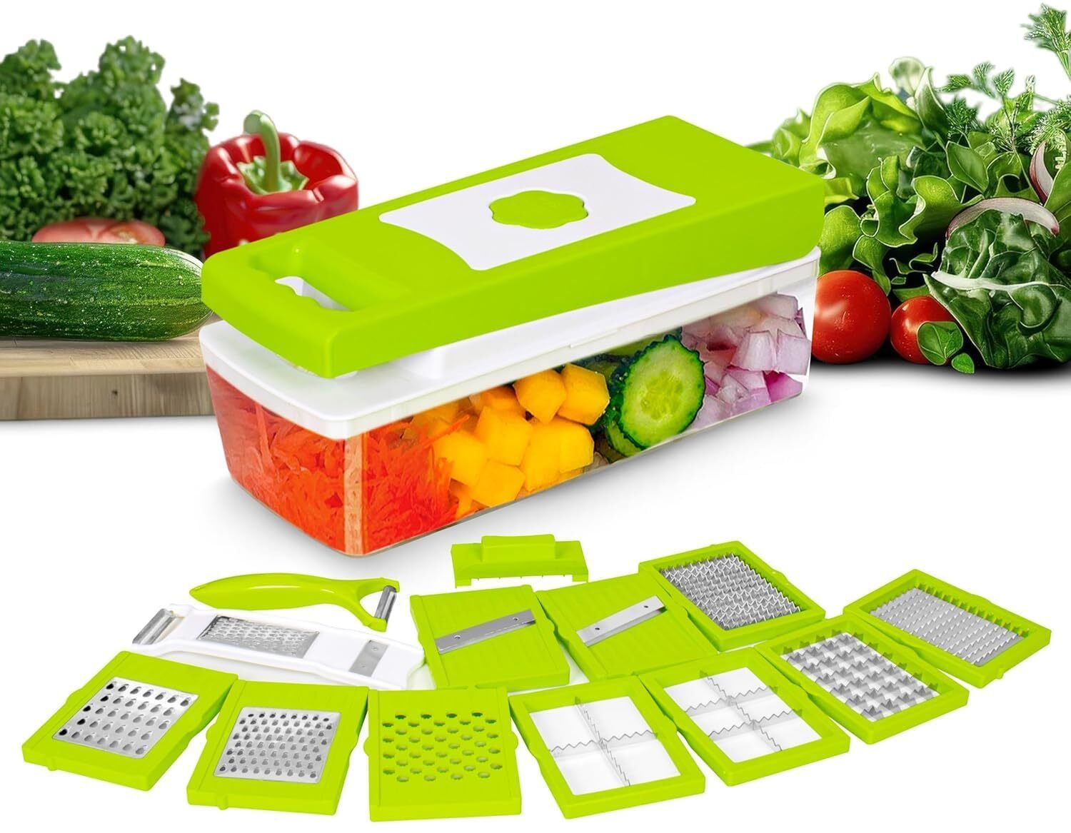 15 in 1 Vegetable Chopper & Slicer Vegetable & Fruit Grater & Slicer Electric Vegetable & Fruit Chopper-image-46