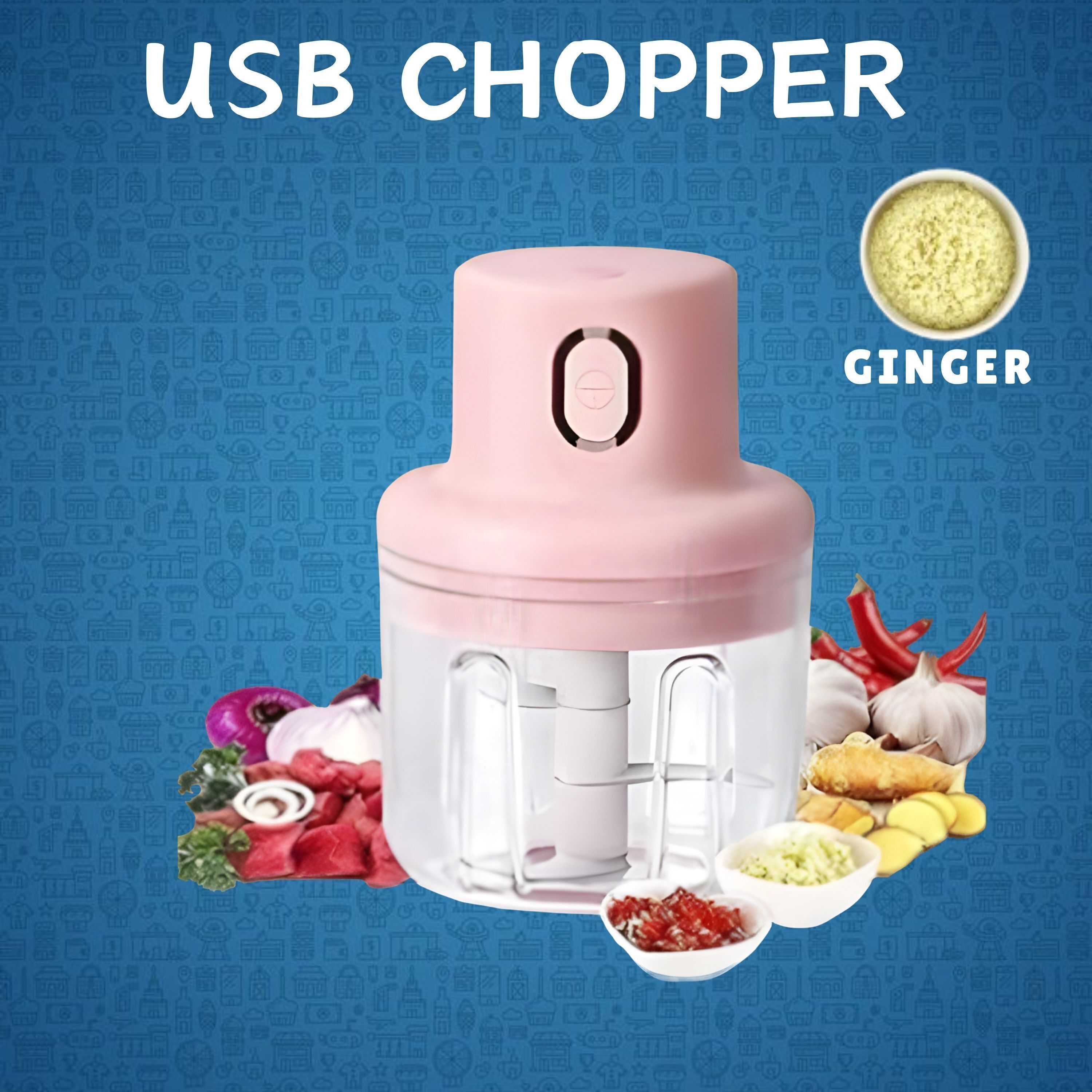 radhe Electric Chopper, Rechargeable Chopper for Kitchen Vegetable & Onion Garlic J62 Electric Vegetable & Fruit Chopper-picture-25