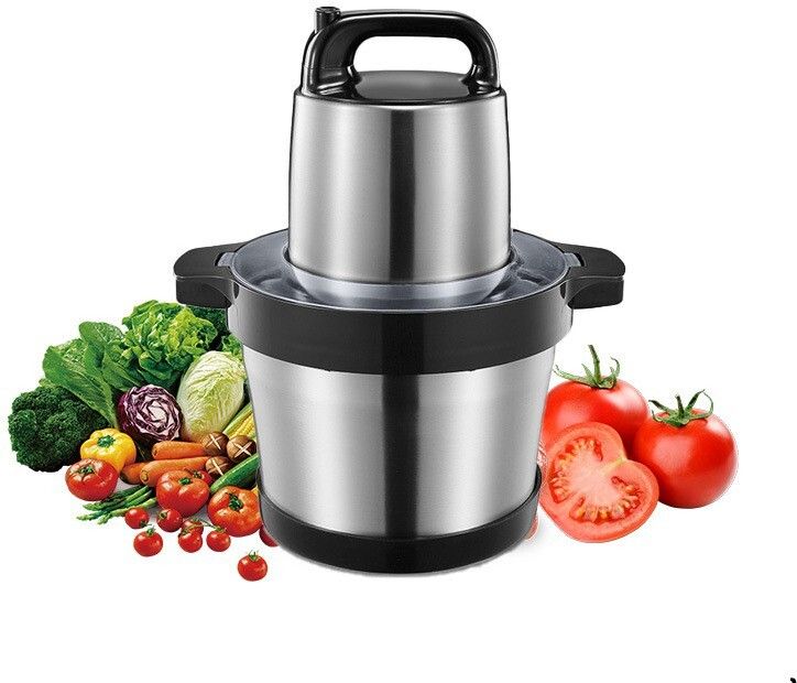 Stainless Steel Electric 6 Liter Meat Grinders with Bowl 1200W Heavy for Kitchen Food Chopper, Meat, Vegetables, Onion , Garlic Slicer Dicer, Fruit & Nuts Blender Electric Vegetable & Fruit Grater & Slicer Electric Vegetable & Fruit Chopper