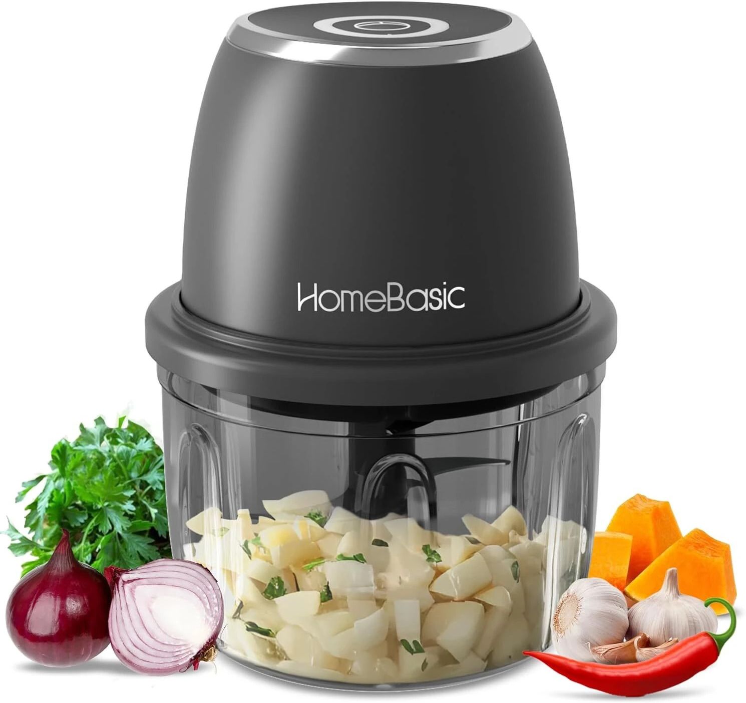 350ml Rechargeable Electric Chopper | 6 Stainless Steel Blades Electric Vegetable & Fruit Chopper-image-24