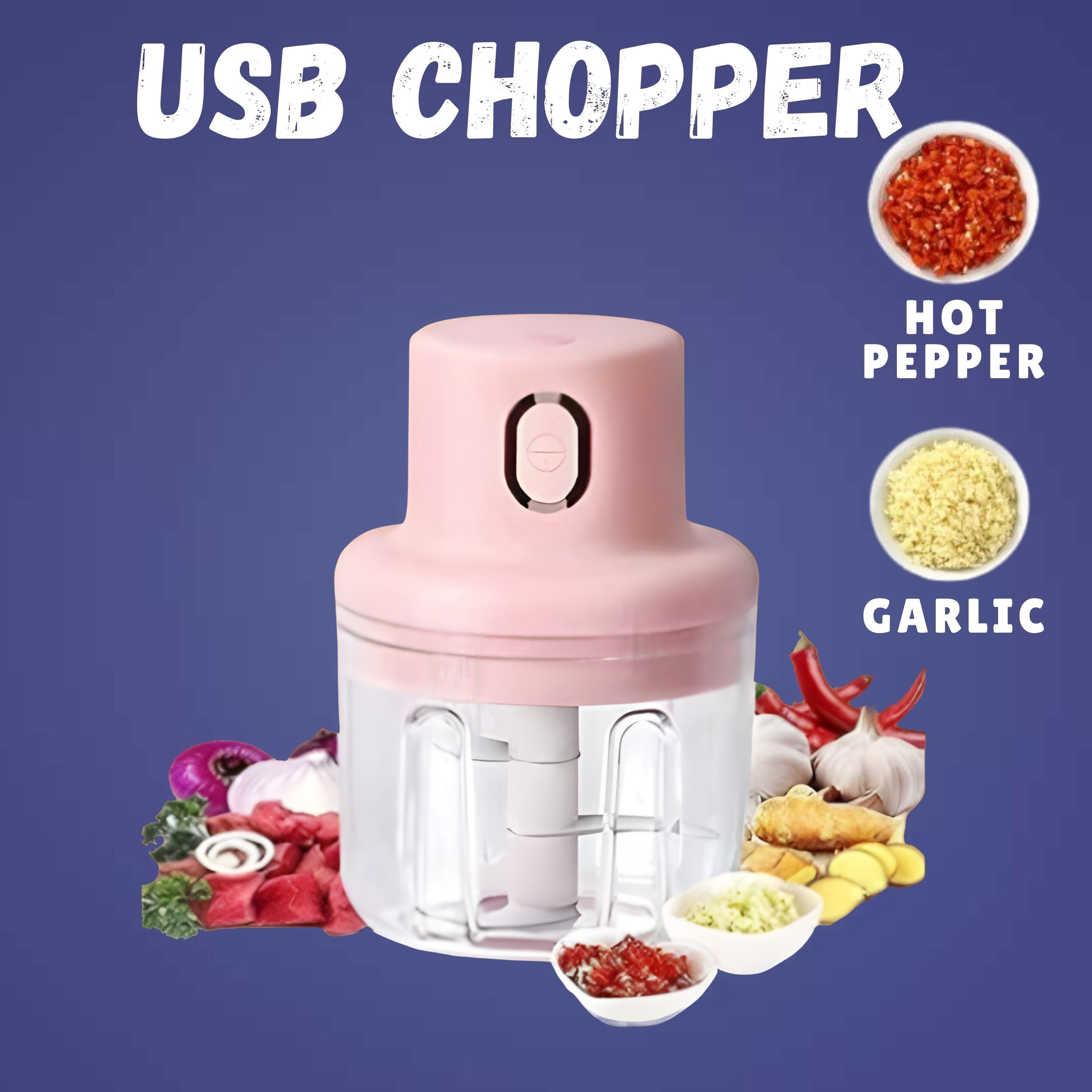 Electric Chopper, Rechargeable Chopper for Kitchen Vegetable & Onion Garlic I245 Electric Vegetable & Fruit Chopper-image-29