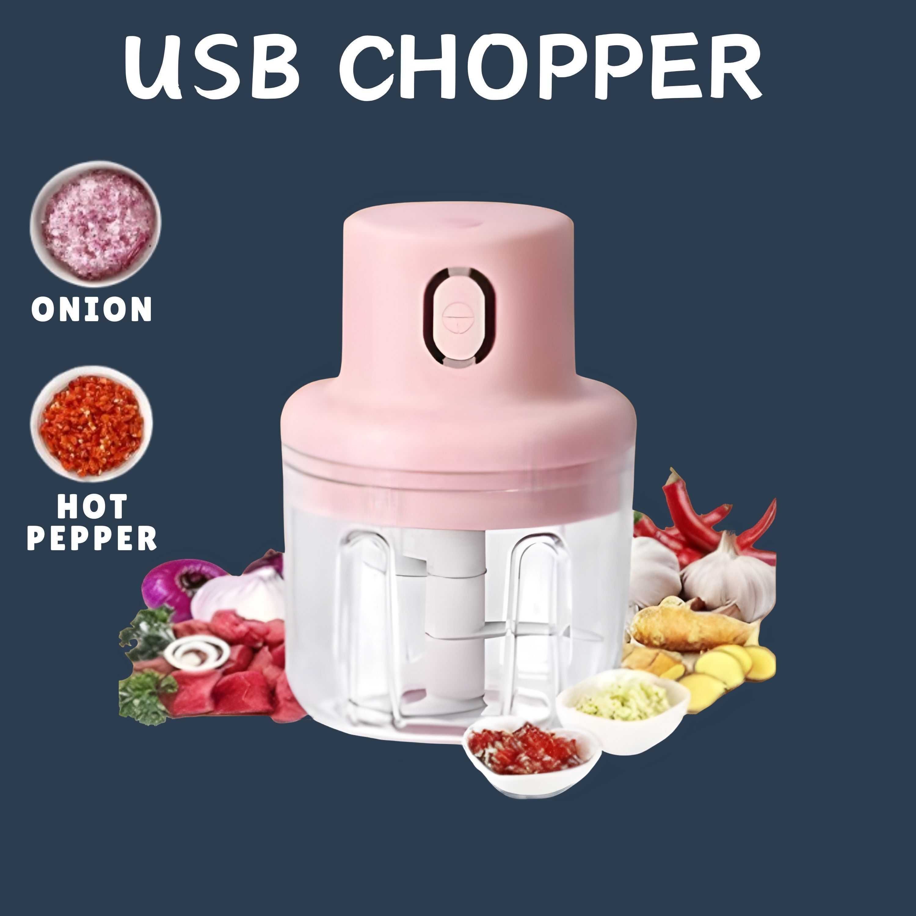 radhe Electric Chopper, Rechargeable Chopper for Kitchen Vegetable & Onion Garlic J6 Electric Vegetable & Fruit Chopper-picture-37