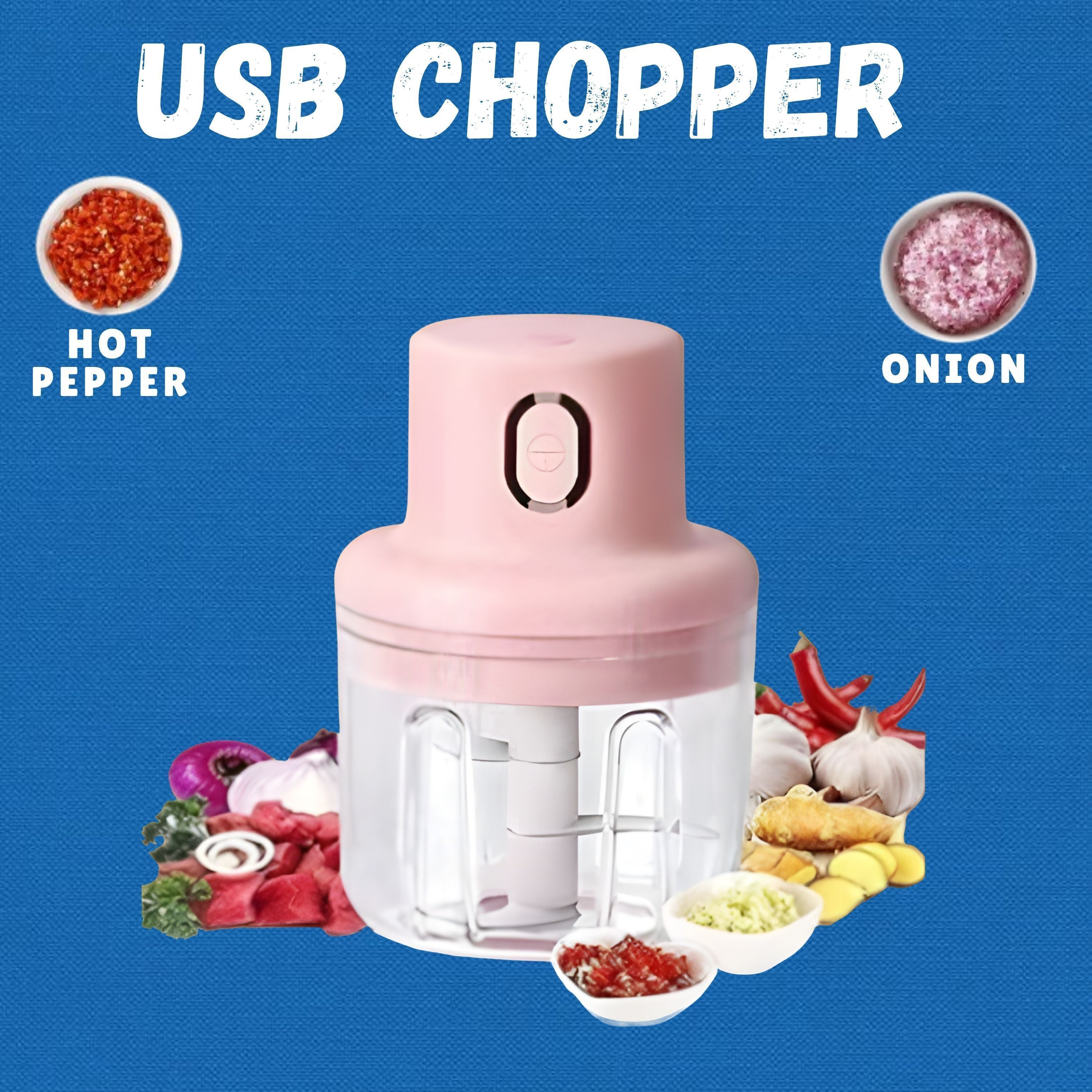 hsh goldi Electric Chopper, Rechargeable Chopper for Kitchen Vegetable & Onion Garlic I381 Electric Vegetable & Fruit Chopper-picture-42