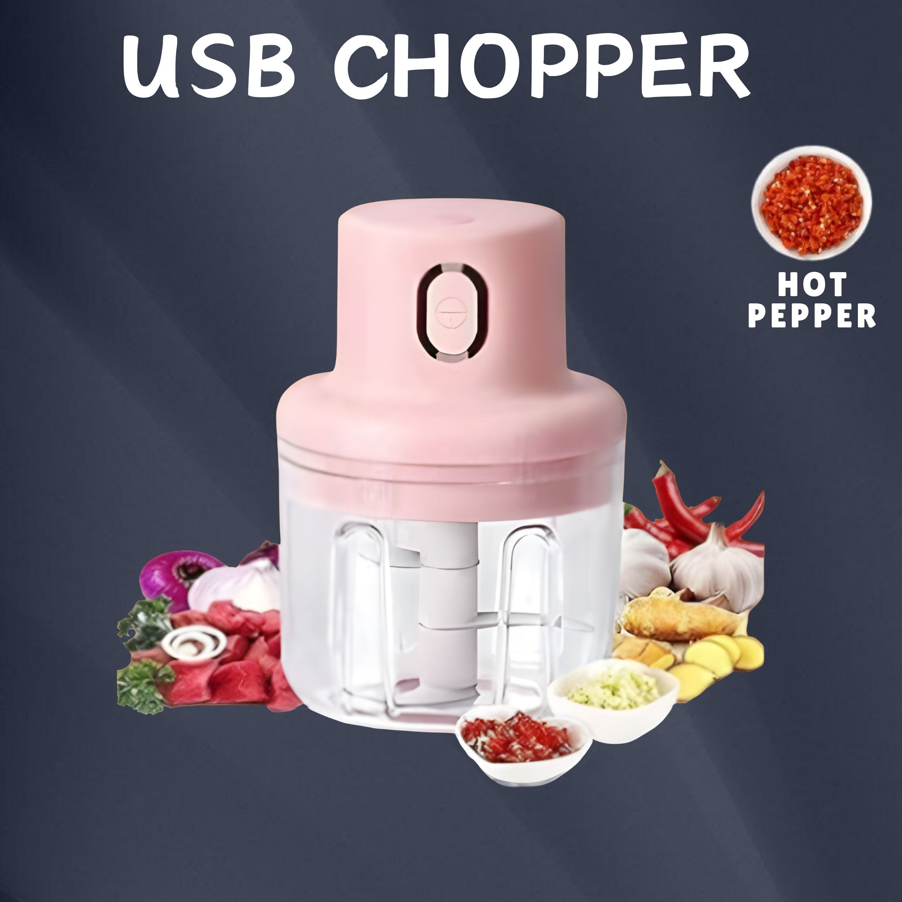 princemarkett N01-Rechargeable Chopper for Kitchen Vegetable & Onion Garlic H462 Electric Vegetable & Fruit Chopper-picture-47