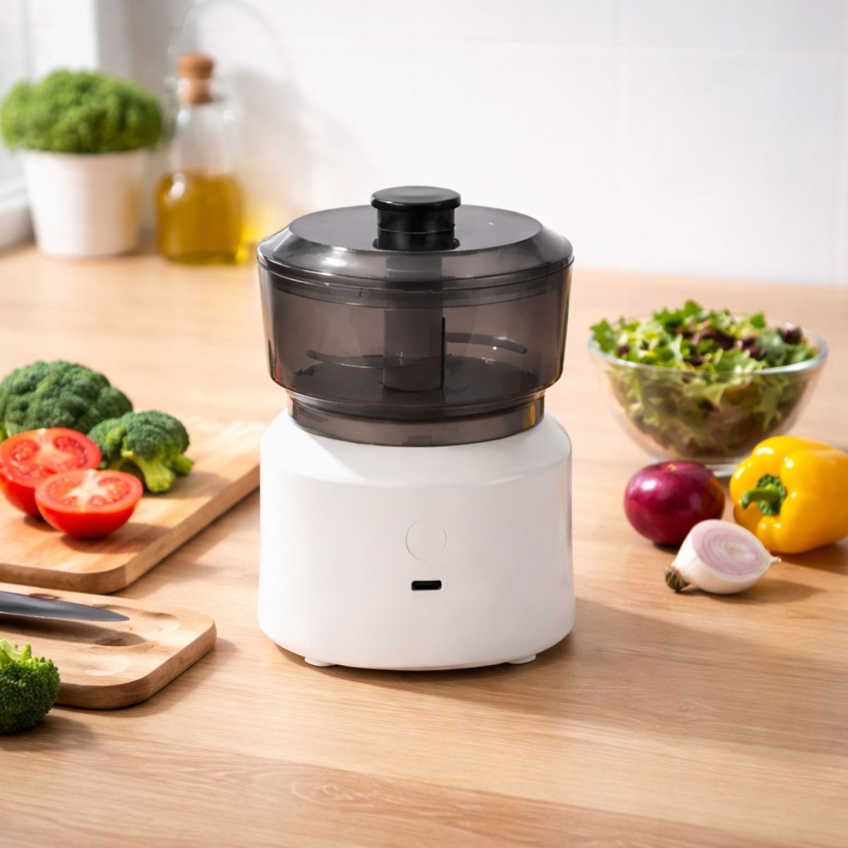 revees clive Electric Mini Chopper 350ml USB Rechargeable | Vegetable & Fruit Cutter | Electric Chopper-picture-20
