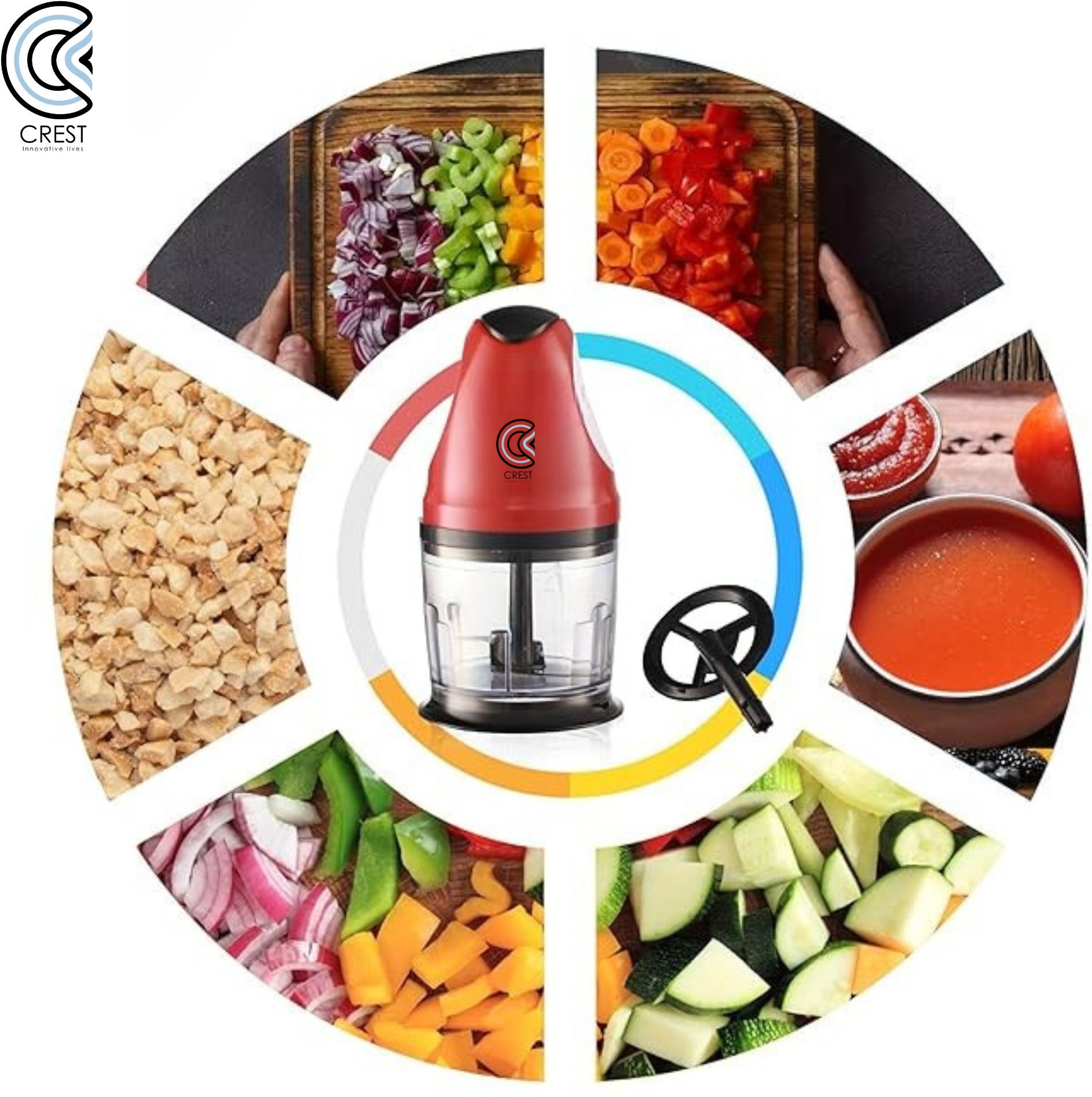 crest innovative lives by crest Electric Vegetable & Fruit Chopper-picture-17